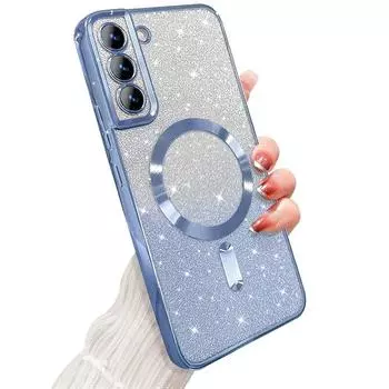 Яркий блестящий чехол для Samsung Galaxy S24 S23 S22 S21 S20 Ultra Plus FE Case Note20 Ultra с покрытием, беспроводной магнитный MagSafe For Galaxy S20FE