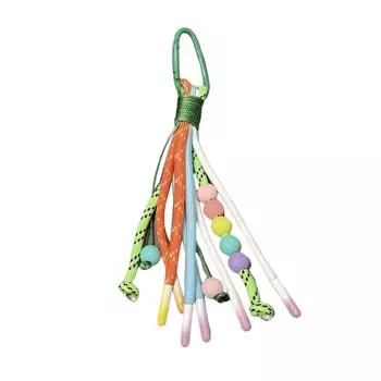 Яркий брелок ручной работы, плетеный брелок, украшение, декоративный шарм для телефона/сумки, для любителей DIY и моды зелёный