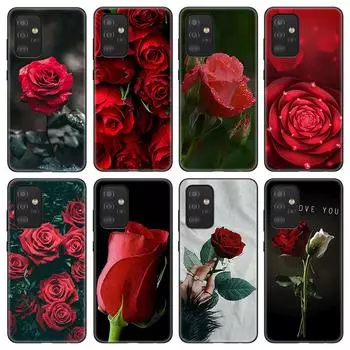 Яркий чехол для телефона с цветами красной розы для iPhone Samsung Galaxy Redmi Xiaomi Oppo OnePlus Note SA 7 8 9 10 11 12 13 14 20 21 22 23 53 54 Pro Max Ultra iPhone 6 or 6S
