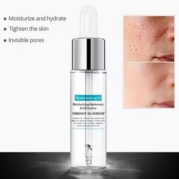 Яркий гламур, сыворотка для лица с гиалуроновой кислотой, антивозрастной, сужающий поры, отбеливающий увлажняющий крем для лица с эссенцией