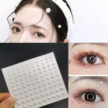 Яркий искусственный хрустальный стикер съемный холодный цветной макияж для глаз со стразами