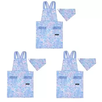 ЯРКИЙ КОНФЕТНЫЙ СТИЛЬ Фартук с перекрестной спинкой Набор «Лунная бабочка» Милый детский фартук для девочек и детей Комплект треугольного шарфа Детский фартук Детский фартук для малышей Начальная школа