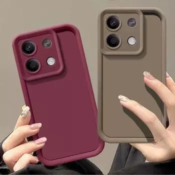 Мягкий силиконовый тонкий чехол Candy Solid Color для Xiaomi 14T Pro 13T Poco X7 F6 X6 X5 Pro Redmi Note 14 Pro 13 12 11 Pro Xiaomi 13T / 13T Pro чёрный