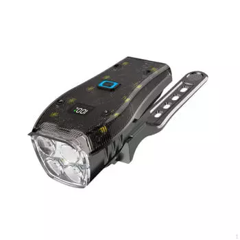 Яркий передний фонарь для езды на велосипеде ночью Black