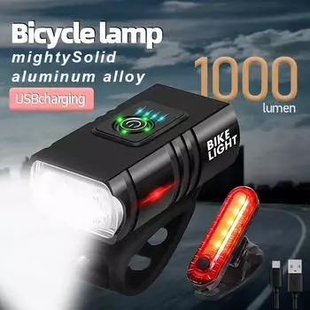 Яркий велосипедный фонарь T6 LED передний USB перезаряжаемый MTB горный велосипедный фонарь 1000LM велосипедный фонарь фонарик для велоспорта скутера