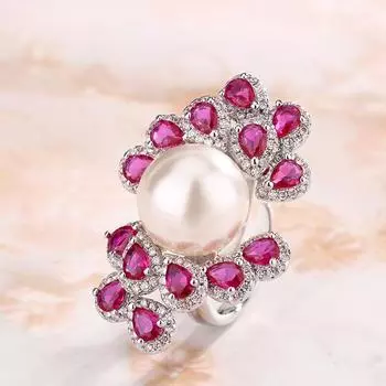 Яркий жемчужный свет сравним с австралийским белым жемчужным кольцом, потрясающим рубиново-серым жемчужно-желтым кольцом с бусинами, неровным кожаным светом