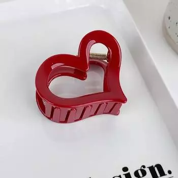 Ярко-красная серия Геометрическая заколка-краб для волос для женщин и девушек Элегантные заколки Зажимы-акулы Крабы-заколки Модные аксессуары для волос