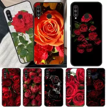 Ярко-красные розы цветы для Honor 50 8X 9X 10i чехол для Huawei P50 Pro P20 P40 P30 Lite P Smart 2021 Nova 5T чехол Huawei P20