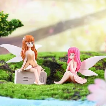 Яркое цветное украшение в виде феи, сделанное вручную, шикарная сцена, макет, цветок жёлтый