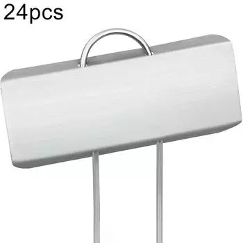 Ярлыки для растений, бирки, маркеры для растений, 24 шт., нержавеющая сталь, садовый питомник, растение, виноград, дыня, фрукт, знак серебряный