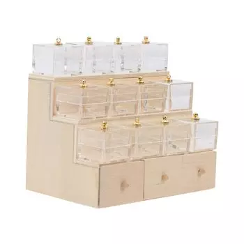 YARNOW 1 комплект миниатюрных деревянных стеллажей для хранения вещей, мини-кукольный домик, банка для хранения конфет, украшения, аксессуары для кукольного домика, миниатюрная мебель, детская игрушка, подарок