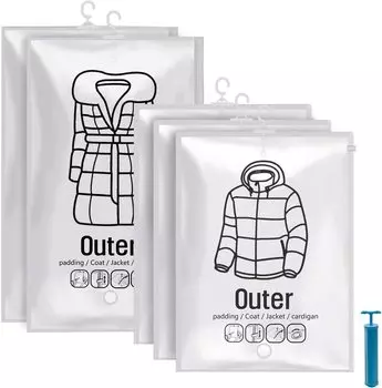 Yartar Hanging Clothes Compression Bag Clothes Storage Bag with Pump Clothes Cover Moisture Mildew Insect Proof Closet Storage Clothes Hanging Space