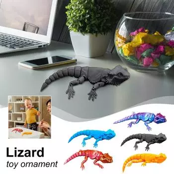 Ящерица шарнирные модели гибкие суставы животные лацертиды фигурки 3D печать вещи дешевые снятие стресса беспокойство СДВГ игрушки сюрпризы подарки One Size