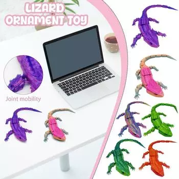 Ящерица шарнирные модели гибкие суставы животные лацертиды фигурки 3D печать вещи дешевые снятие стресса беспокойство СДВГ игрушки сюрпризы подарки One Size