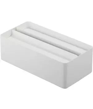 Ящик для бумажных полотенец Yamazaki Jitsugyo с крышкой Tower Paper Towel Tissue Case 4761, белый, прибл. белый