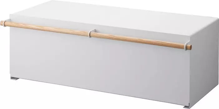 Ящик для хлеба Yamazaki Jitsugyo, широкий, белый, Ш65 x В22 см, ящик для хлеба Tosca, 31 л, большая емкость 3024 (Ямадзаки) [Готовый продукт] Приблизительно. Д31.5 белый