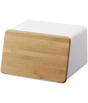 Ящик для хлеба Yamazaki Jitsugyo со съемной крышкой, белый, башенный, с раздвижной крышкой, большой емкости 5290 Ш31,5XГ24,5XВ18,5 см белый