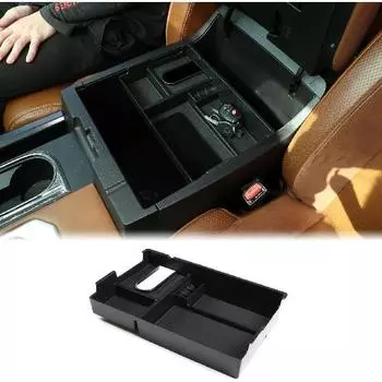 Ящик для хранения автомобильного подлокотника, совместимый с Toyota Tundra 2007-2021/Sequoia 2008-2020, органайзер для центральной консоли, лоток для хранения подлокотника, вторичный ящик для хранения Armrest Box Storage Box