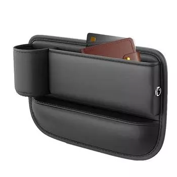 Ящик для хранения автомобильного сиденья, многофункциональный кожаный карманный ящик для хранения, консоль с подстаканником, автомобильная консоль, боковой ящик для хранения для кошелька