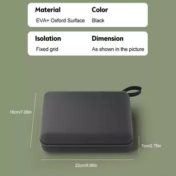 Ящик для хранения автомобильных аксессуаров, жесткий ударопрочный чехол из ЭВА, защитный чехол для хранения, коробка для пылесоса Power Bank Drive чёрный