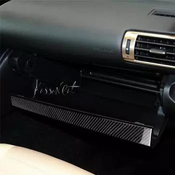 Ящик для хранения автомобиля из углеродного волокна, декоративная полоса, наклейка на автомобиль для Lexus IS250 300H, аксессуары для украшения салона автомобиля чёрный