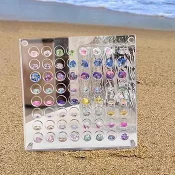 Ящик для хранения аксессуаров для ногтей, 36/64/100 сеток, прозрачные видимые бусины с магнитной застежкой, стразы для ногтей, маленькие камни, дисплей, классификация, хранилище M