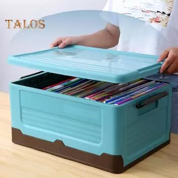 Ящик для хранения багажника автомобиля, экономит место, ручки для хранения, прочный ящик для хранения багажника большой емкости, товары для дома S оранжевый