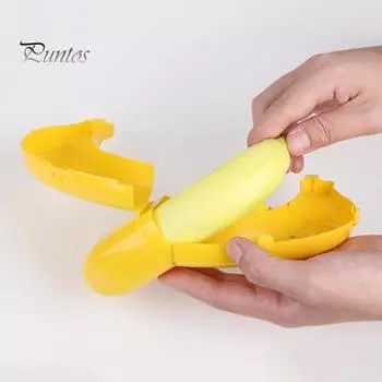 Ящик для хранения бананов с отверстиями, пищевой многоразовый, не содержит бисфенола А, легко моется, для путешествий на открытом воздухе, держатель для бананов, защитный чехол для фруктов жёлтый