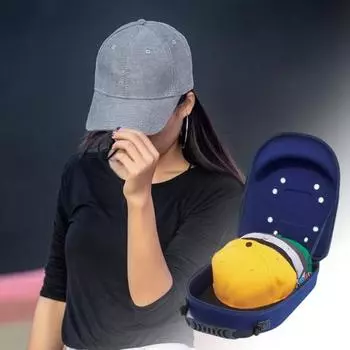 Ящик для хранения бейсбольных кепок, защищает шляпу, противоударный, компактный органайзер для кепок с козырьком для ежедневного использования в поездках зелёный