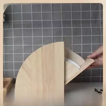 Ящик для хранения бумажных фильтров для кофе из цельного дерева с пылезащитным конусом и арочным основанием V60