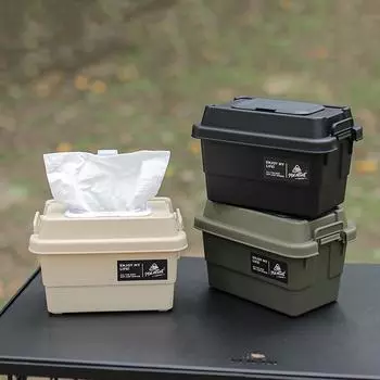 Ящик для хранения бутылок с приправами для кемпинга 1,1 л, чехол для хранения бумажных салфеток, влагостойкий органайзер для багажника автомобиля бежевый