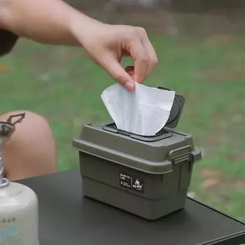 Ящик для хранения бутылок с приправами для кемпинга 1,1 л, чехол для хранения бумажных салфеток, влагостойкий органайзер для багажника автомобиля