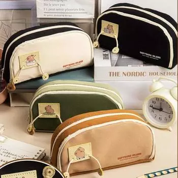 Ящик для хранения Capybara Pencil Case Большая вместимость Capybara Cancil Bag Канцелярские принадлежности коричневый