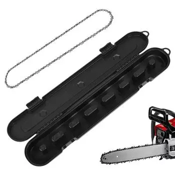 Ящик для хранения цепи бензопилы Универсальный кейс для хранения цепи бензопилы Чехол для переноски цепи бензопилы Органайзер для цепной пилы Инструменты чёрный