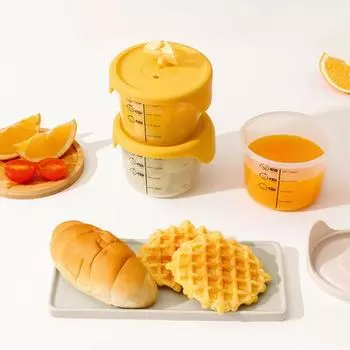 Ящик для хранения детского питания с герметичной крышкой. Отверстие для пара. Большая емкость. Точные весы. Многофункциональный холодильник. Герметизирующий контейнер для закусок и фруктов. жёлтый