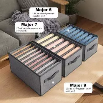 Ящик для хранения джинсовой одежды, большой дизайн перегородок, тщательная обработка, водонепроницаемый ящик для хранения C