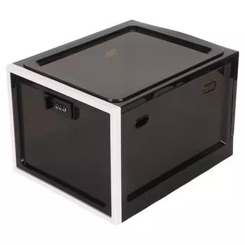 Ящик для хранения еды, прозрачный контейнер для лекарств, футляр с 3-значным кодовым замком для дома, черный чёрный/белый