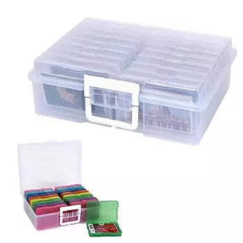 Ящик для хранения фотографий с пряжкой, прочный, прозрачный, полипропилен