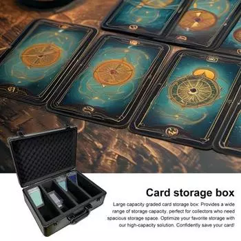 Ящик для хранения градуированных карточных кирпичей с замком на ключ, ударопрочный, ударопрочный, градуированный