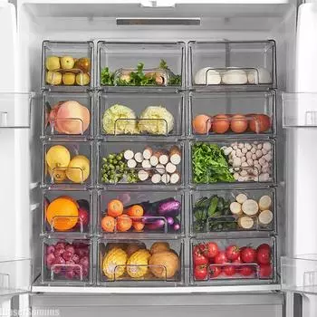 Ящик для хранения холодильника, разделительная доска, ящик для хранения овощей и фруктов, домашняя кухонная коробка для хранения, прозрачная сортировка