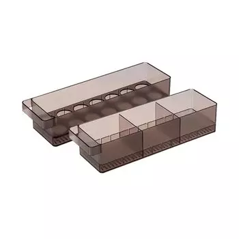 Ящик для хранения холодильника Yamazaki Jitsugyo, ящик для яиц с разделителями и черным 5763 5765 и [набор 2] ручка, чёрный