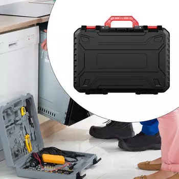 Ящик для хранения инструментов для технического обслуживания с ручкой. Жесткий футляр для переноски автомобиля, универсальный для дома. 428x303x131mm