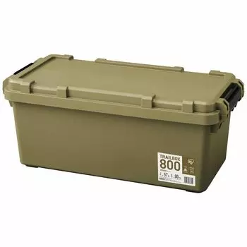 Ящик для хранения Iris Ohyama, контейнер для хранения, кейс для кемпингового снаряжения, для хранения на открытом воздухе, TRAILBOX 800, 57 л, цвет хаки TRB-800 хаки