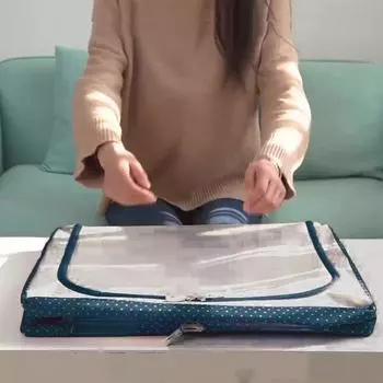 Ящик для хранения из ткани Оксфорд, органайзер для шкафа, постельного белья, одеяла, подушки, контейнер, складной чехол для хранения