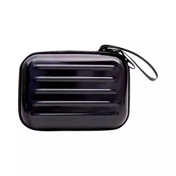 Ящик для хранения из тянутой жести, отделение для наушников, держатель для карт для очков One Size чёрный