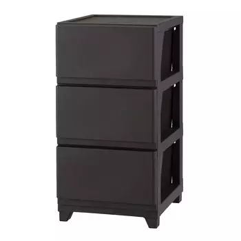 Ящик для хранения JEJ Astage Decony Civo 3 яруса коричневый Простая сборка Сделано в Японии Ширина 34 x Глубина x Высота 41,5 см 66,1 темно-коричневого