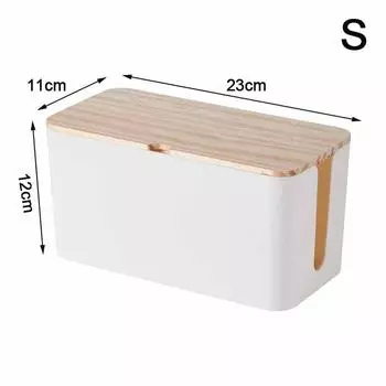 Ящик для хранения кабелей, чехол для удлинителя, деревянный органайзер для проводов, противопыльная розетка для зарядного устройства, контейнер для хранения сетевых проводов