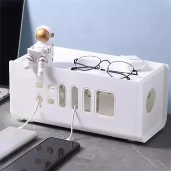 Ящик для хранения кабелей, ящик для хранения сетевых линий безопасности в гостиной, ящик для хранения проводов, настольная розетка, корпус для розетки блока питания оранжевый