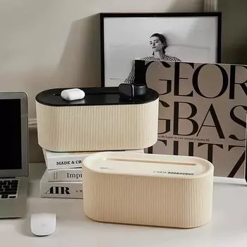 Ящик для хранения кабеля данных Cream Wind с большой емкостью, вилка для ряда, домашний настольный органайзер для мобильного телефона