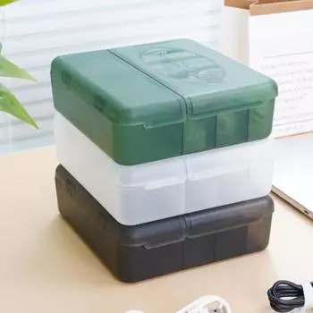 Ящик для хранения кабеля для передачи данных Адаптер Классификация проводов Несколько отделений Чехол для хранения Шнур Зарядное устройство Органайзер Портативный домашний офис Уличная электроника прозрачный